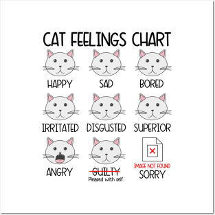 Cat Feelings Chart Posters and Art